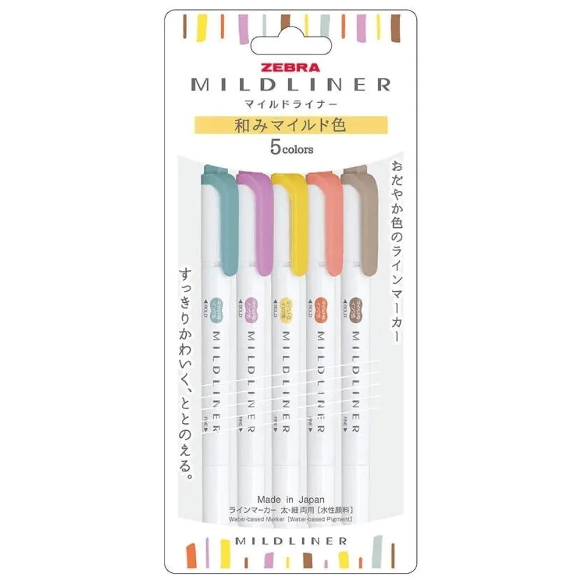 ZEBRA MILDLINER WKT7 double-headed highlighter water-based highlighter marker pen highlighter