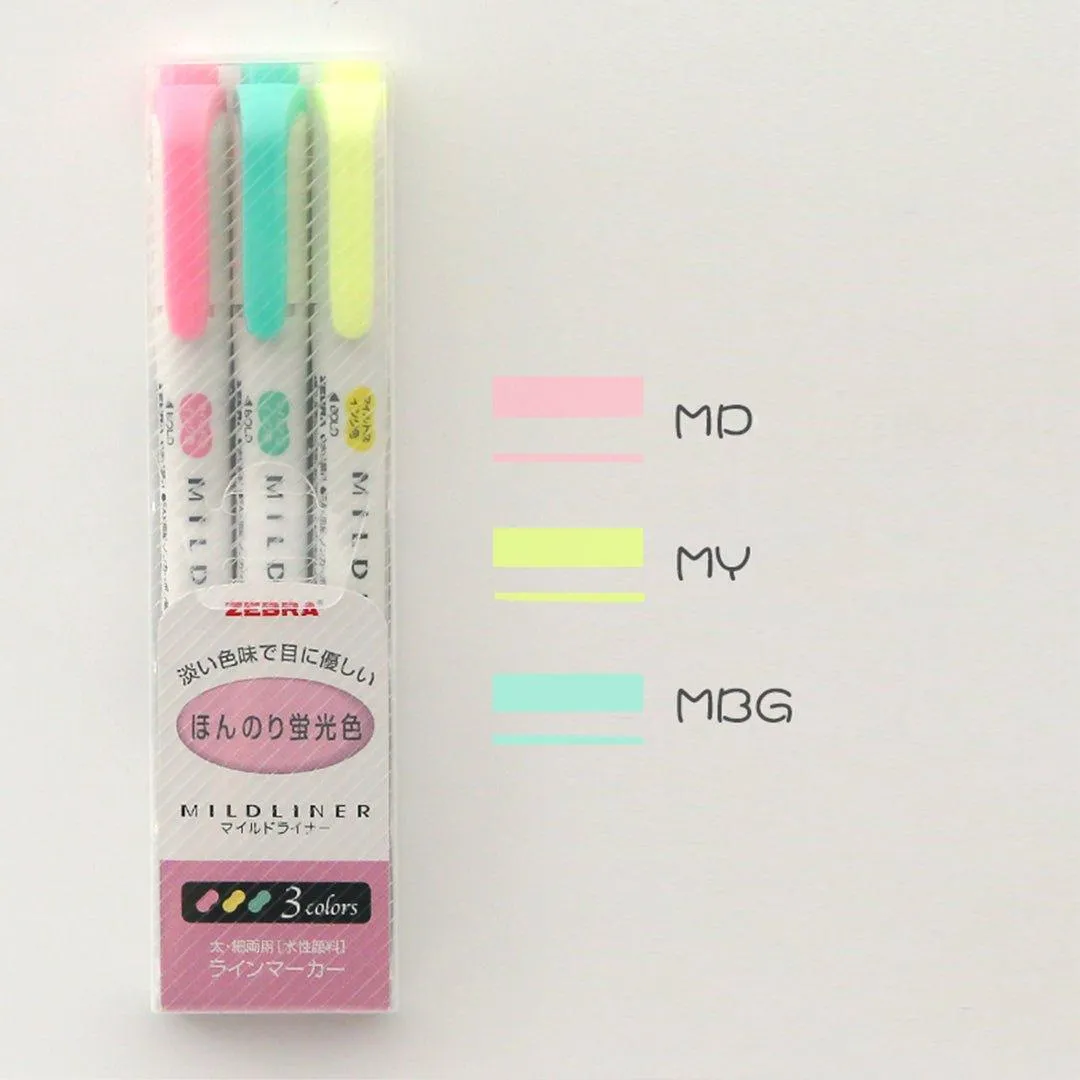 ZEBRA MILDLINER WKT7 double-headed highlighter water-based highlighter marker pen highlighter